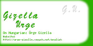 gizella urge business card