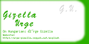 gizella urge business card